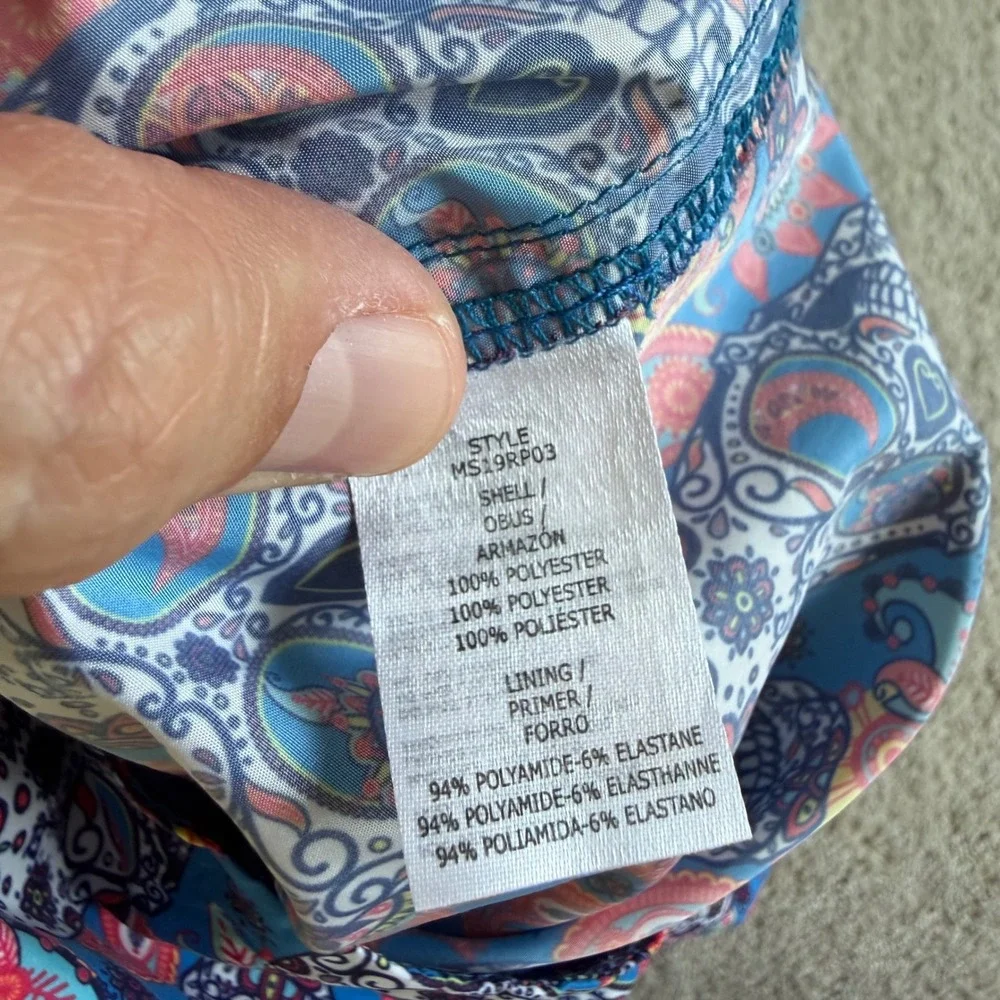 Peter Millar Collection XL Sugar Skull Paisley Swim Trunks Blue MS19RP03